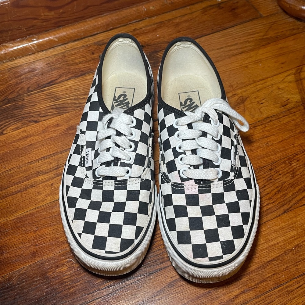 Black and white checkered vans